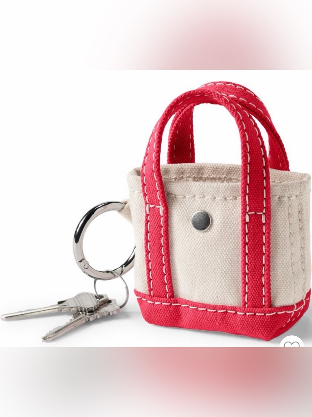 Lands' End Micro Canvas Tote Charm, accessory from the recycled canvas